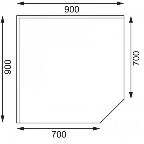 Comprar Mesa esquinera de acero inoxidable Ancho 700mm Vogue GL278 en Pepebar