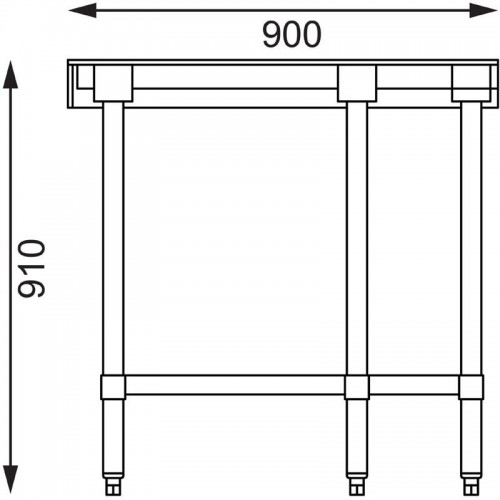 Comprar Mesa esquinera de acero inoxidable Ancho 700mm Vogue GL278 en Pepebar