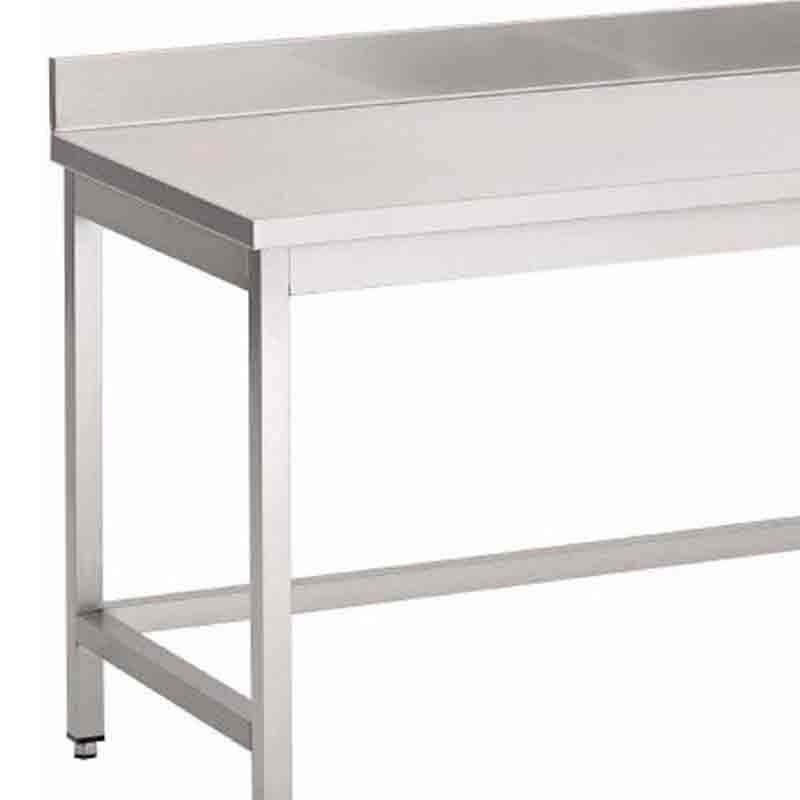 Comprar Mesa de acero inoxidable Gastro-M sin estante con peto 1400x700x850mm GN117 en Pepebar