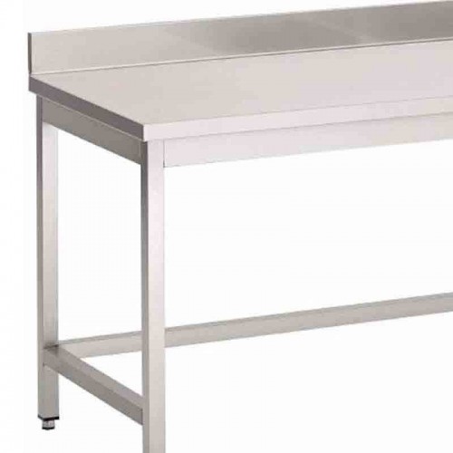 Comprar Mesa de acero inoxidable Gastro-M sin estante con peto 1400x700x850mm GN117 en Pepebar