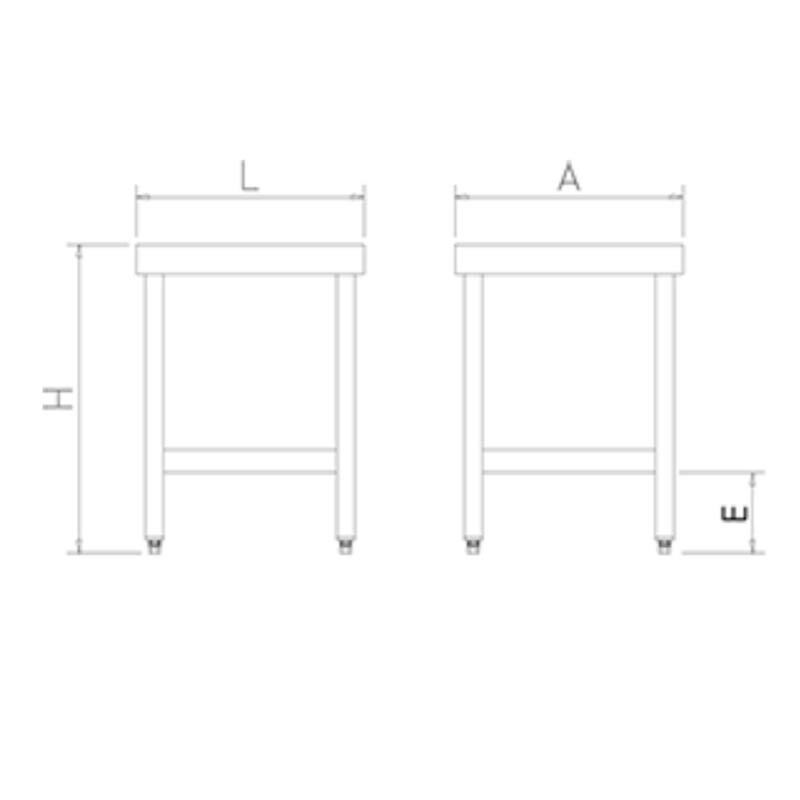 Comprar Mesa central pequeña con entrepaño 074422 en Pepebar