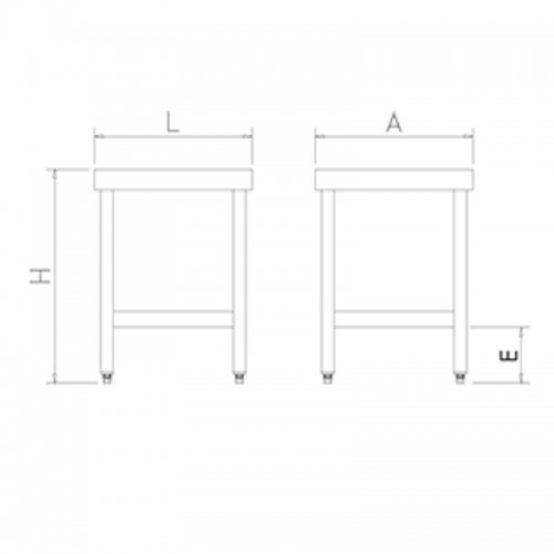 Comprar Mesa central pequeña con entrepaño 074422 en Pepebar