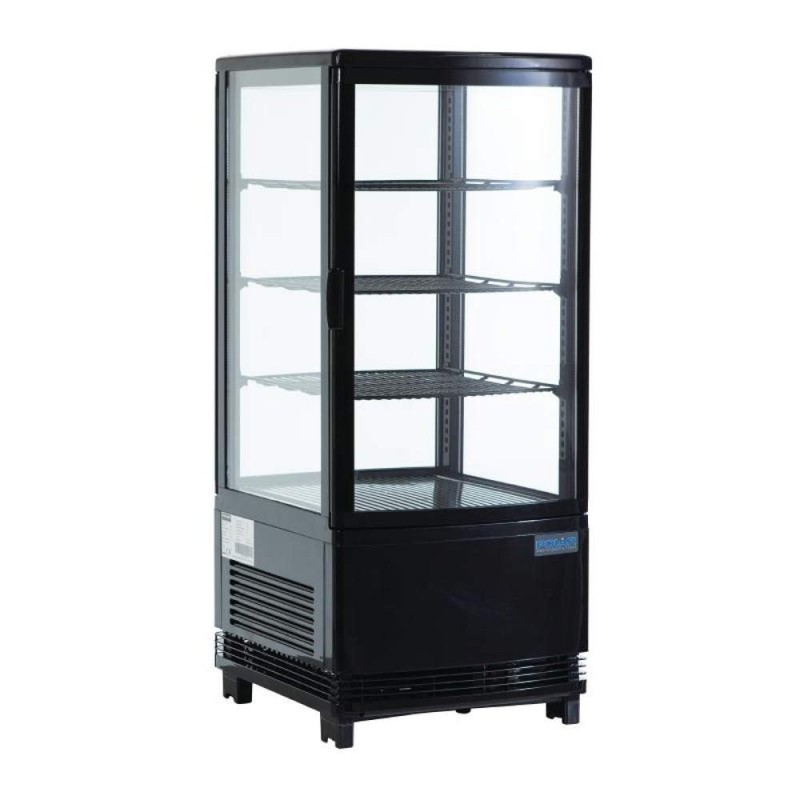 ➡ 【Mejor precio】Vitrina expositora refrigerada Vertical negra Polar 70  litros G211