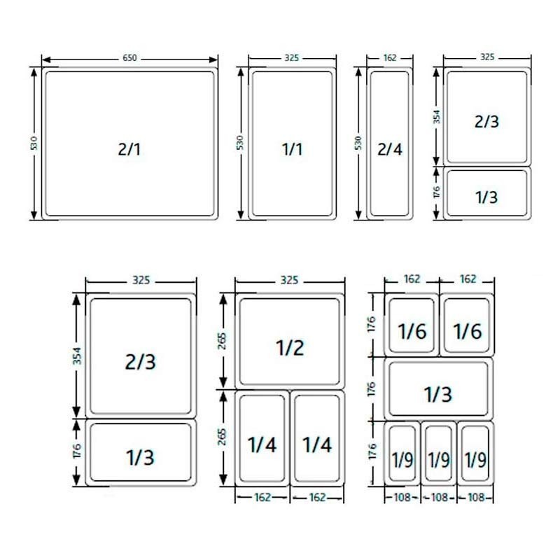 Cubeta GN 1/6 para identificación de alérgenos - Profundidad a escoger Comprar Cubeta GN 1/6 para identificación de alérgenos - Profundidad a escoger en Pepebar