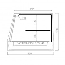 Vitrina de cristal recto con estante R-4IE - Pepebar Vitrina de cristal recto con estante R-4IE - Catálogo Vitrinas refrigeradas