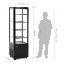 Vitrina refrigerada negra con puerta curva de vidrio 235 litros Polar DP289 - Pepebar Vitrina refrigerada negra con puerta curva de vidrio 235 litros Polar DP289 - Catálogo Vitrinas refrigeradas