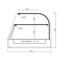 Vitrina expositora refrigerada con estante intermedio y cubetas ABF-4C - Pepebar Vitrina expositora refrigerada con estante intermedio y cubetas ABF-4C - Catálogo Vitrinas refrigeradas