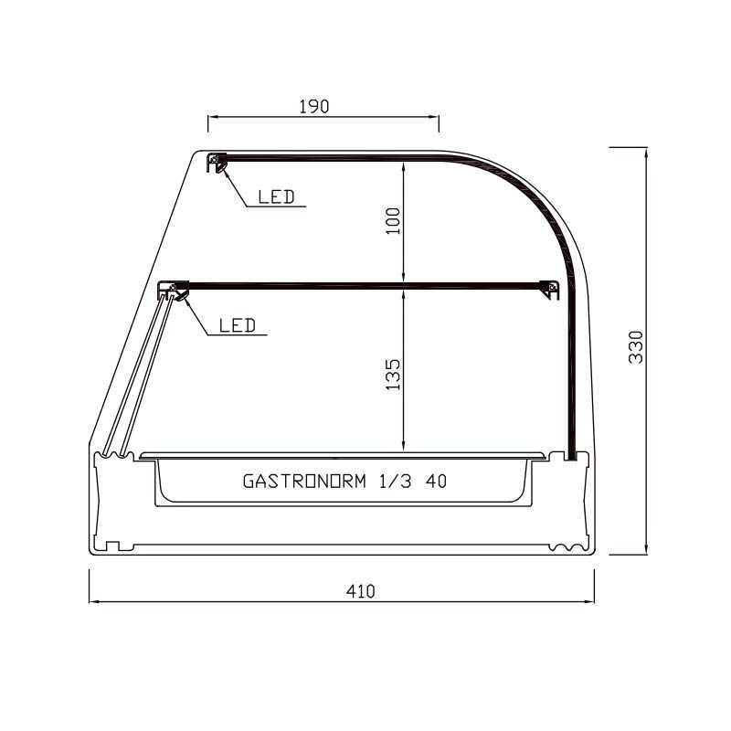 Vitrina expositora refrigerada con estante intermedio y cubetas ABF-4C Comprar Vitrina expositora refrigerada con estante intermedio y cubetas ABF-4C en Pepebar