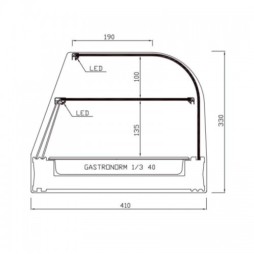 Vitrina expositora refrigerada con estante intermedio y cubetas ABF-4C Comprar Vitrina expositora refrigerada con estante intermedio y cubetas ABF-4C en Pepebar