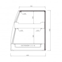 Vitrina refrigerada doble con frío en dos alturas DB-Fi6 - Pepebar Vitrina refrigerada doble con frío en dos alturas DB-Fi6 - Catálogo Vitrinas refrigeradas