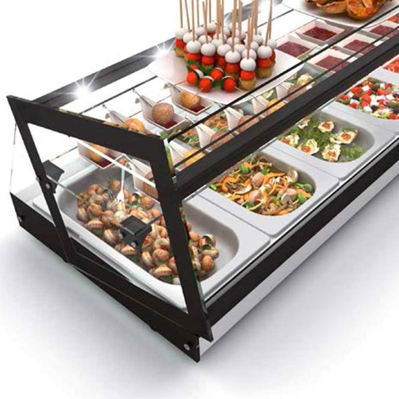 Vitrina refrigerada 3 pisos de exposición Cubetas GN 1/3 o Base lisa varias medidas VCKB Comprar Vitrina refrigerada 3 pisos de exposición Cubetas GN 1/3 o Base lisa varias medidas VCKB en Pepebar