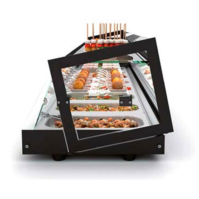 Vitrina refrigerada 3 pisos de exposición Cubetas GN 1/3 o Base lisa varias medidas VCKB Comprar Vitrina refrigerada 3 pisos de exposición Cubetas GN 1/3 o Base lisa varias medidas VCKB en Pepebar