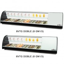 Vitrina refrigerada de tapas GN 1/3 con estante intermedio VTG DOBLE en varias medidas - Pepebar Vitrina refrigerada de tapas GN 1/3 con estante intermedio VTG DOBLE en varias medidas - Catálogo Vitrinas refrigeradas