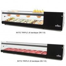 Vitrina refrigerada de tapas triple exposición 6 GN 1/3 6VTG TRIPLE - Pepebar Vitrina refrigerada de tapas triple exposición 6 GN 1/3 6VTG TRIPLE - Catálogo Vitrinas refrigeradas