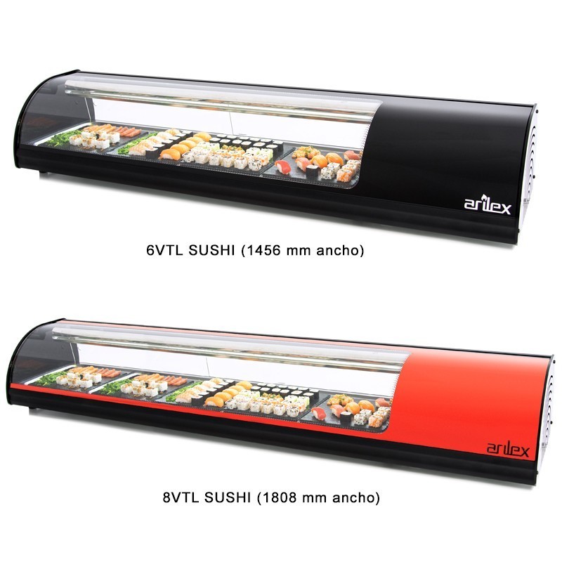 Comprar Vitrina refrigerada para sushi placa lisa 1456 mm 6VTL SUSHI en Pepebar
