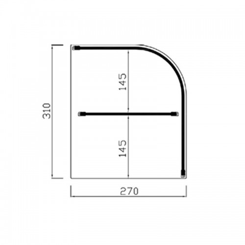 Comprar Vitrina cristal 1 estante VCL 100. 1000 mm en Pepebar