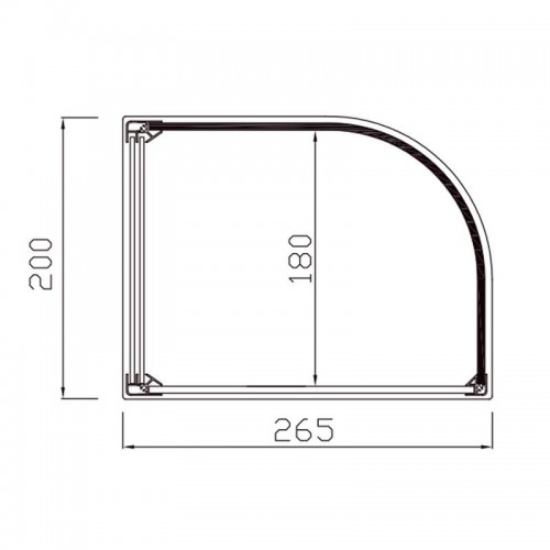 Comprar Vitrina expositora neutra con cristal curvo y puertas correderas 1212 mm NCP-120 en Pepebar
