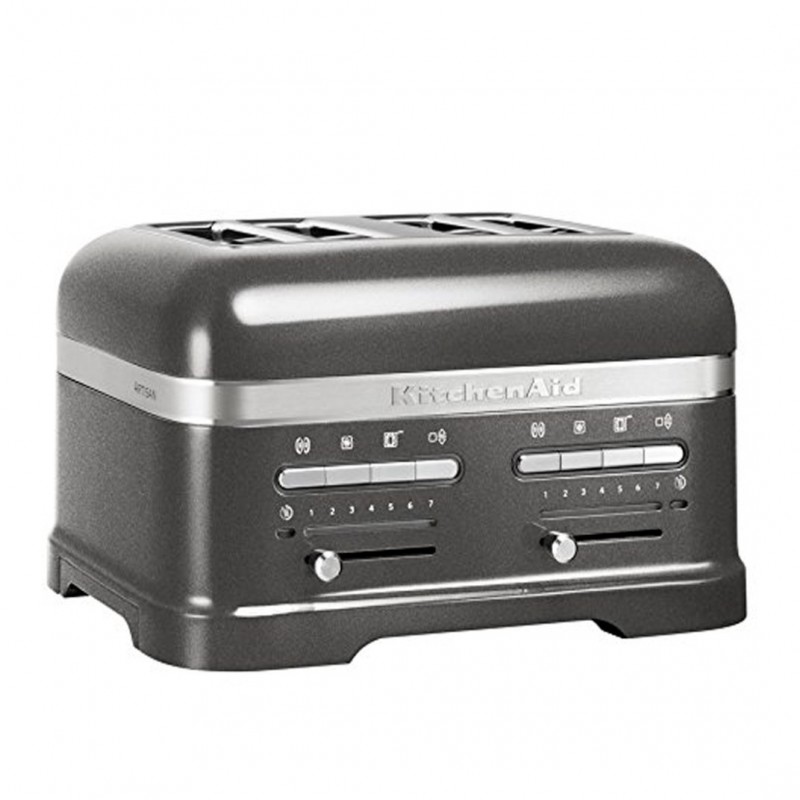 Comprar Tostadora KitchenAid 4 ranuras plata medallón 5KMT4205EMS en Pepebar