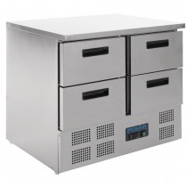 Bajo mostrador frigorífico compacto 4 puertas 240 litros Polar U638