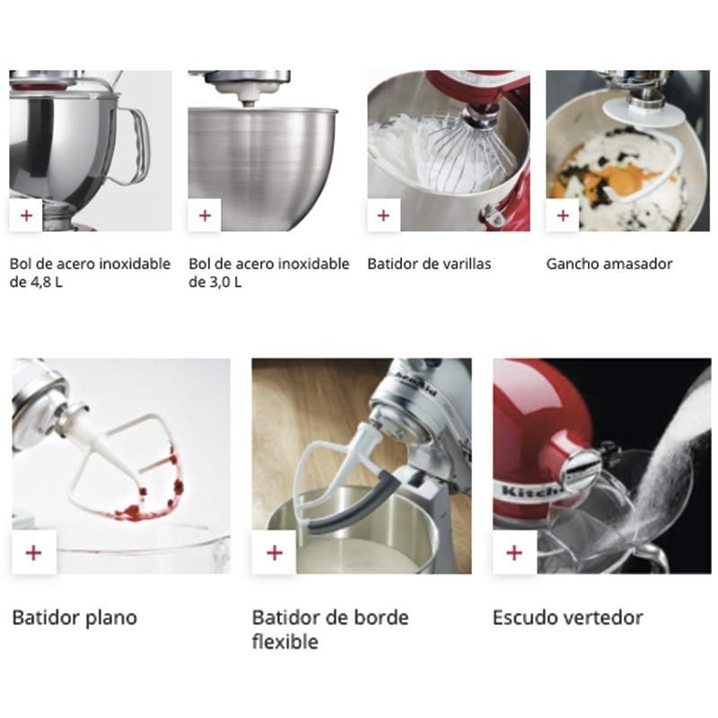 Comprar KitchenAid Artisan 5KSM175PSECU Plata oscuro 4.8 litros en Pepebar