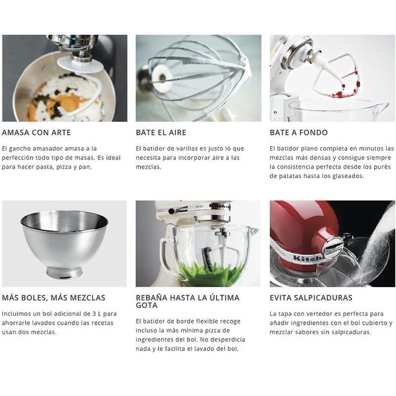 Comprar KitchenAid Artisan 5KSM175PSECU Plata oscuro 4.8 litros en Pepebar