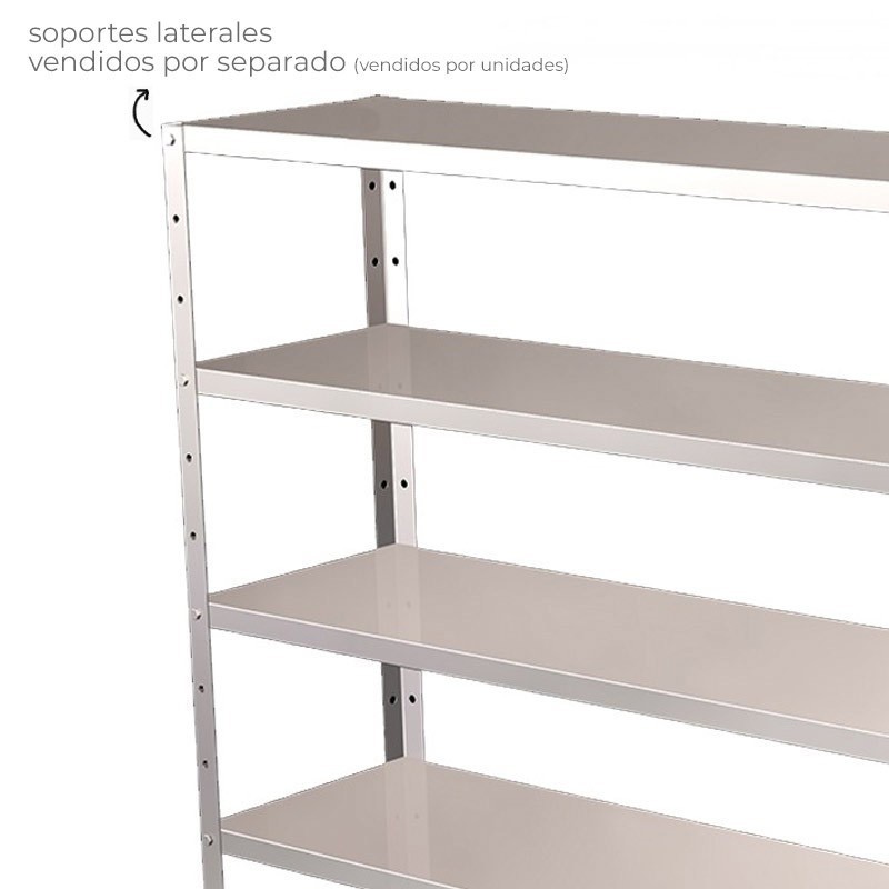 Comprar Estantes para estantería de pie de acero inox profundidad 500 mm en Pepebar