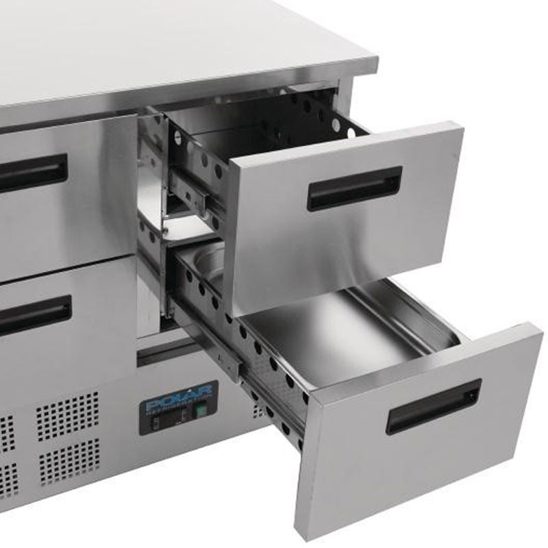 Comprar Bajo mostrador frigorífico compacto 4 puertas 240 litros Polar U638 en Pepebar