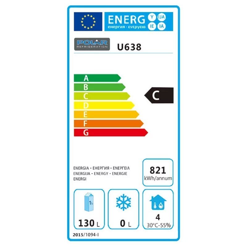 Comprar Bajo mostrador frigorífico compacto 4 puertas 240 litros Polar U638 en Pepebar