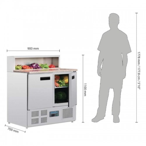 Comprar Mostrador de preparación de pizza refrigerado 288 litros Polar G603 en Pepebar