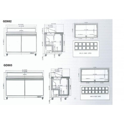 Comprar Mostrador de preparación 2 puertas 527 litros Polar GD883 en Pepebar