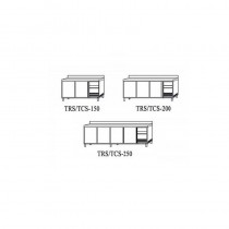 Mesa 3 puertas congelador Inox 390 litros 201cm ancho TCS-200 - Pepebar Mesa 3 puertas congelador Inox 390 litros 201cm ancho TCS-200 - Catálogo Bajo mostrador y mesas