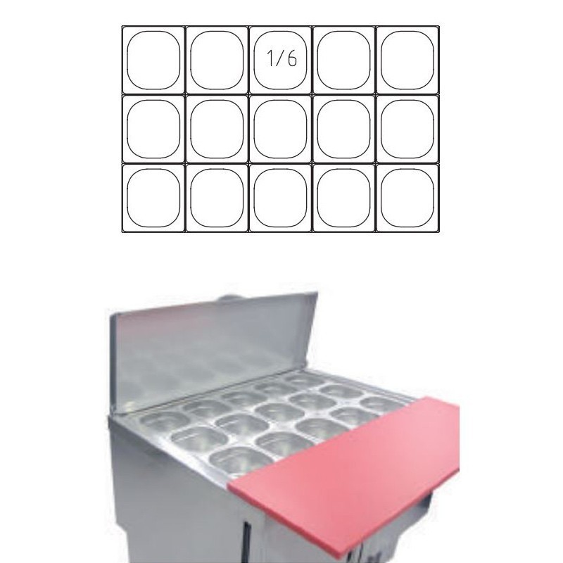Comprar Mesa fría Saladette con estantes interiores GN 1/1 Docriluc 169 litros MS-100 en Pepebar