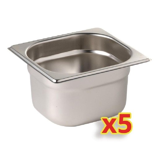 Comprar Kit 5 contenedores Gastronorm un sexto Polar S411 en Pepebar