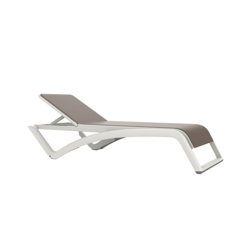 Comprar Tumbona apilable blanca textil en varios colores 2u Resol TSKY2 en Pepebar