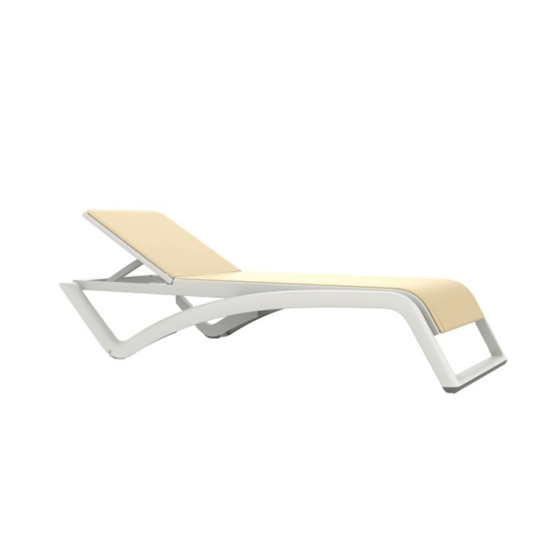 Comprar Tumbona apilable blanca textil en varios colores 2u Resol TSKY2 en Pepebar