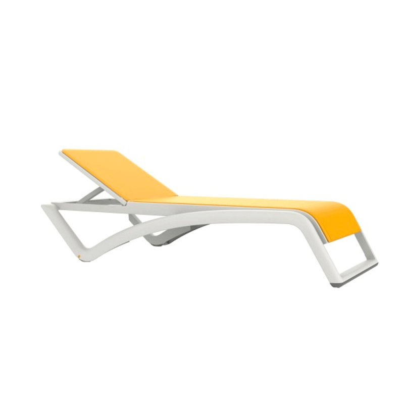 Comprar Tumbona apilable blanca textil en varios colores 2u Resol TSKY2 en Pepebar