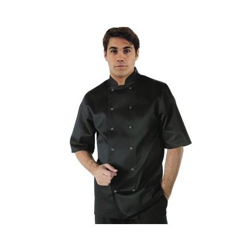 Comprar Chaquetilla de cocina manga corta color negro Vegas A439-L en Pepebar