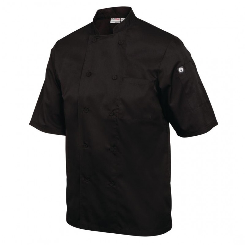 Comprar Chaquetilla cocina Montreal negra Chef Works B054-L en Pepebar