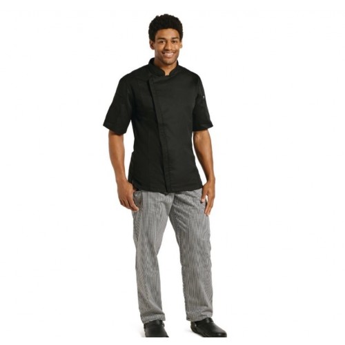 Chaquetilla cocina Chef Springfield manga corta negra B472-L Comprar Chaquetilla cocina Chef Springfield manga corta negra B472-L en Pepebar