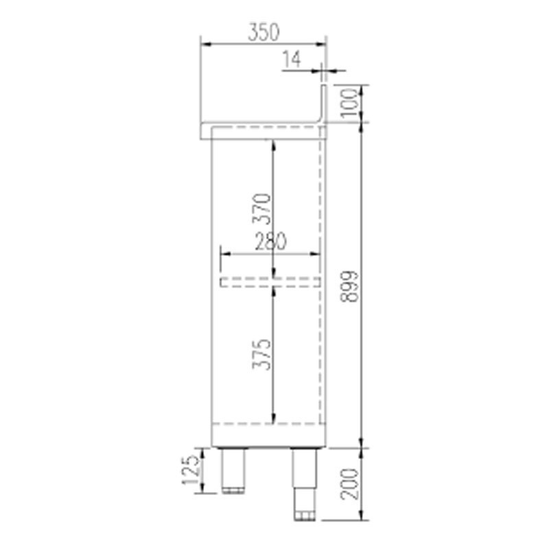 Comprar Mueble cafetero 1000 mm, 2 estantes 600 fondo ECM60-100-2 en Pepebar
