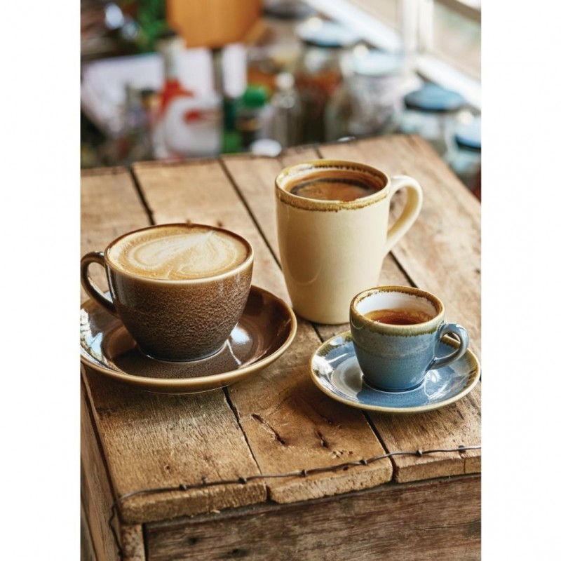 Comprar Plato para taza de café de 230 ml arena vidriado 6ud. GP331 en Pepebar