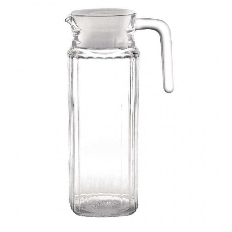 Comprar Jarra de cristal ondulado con tapa 1L 6 unidades GF922 en Pepebar
