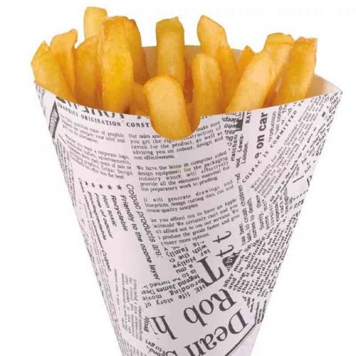 Comprar Cucurucho de papel antigrasa para fritos 1000 ud.  CE230 p&b en Pepebar