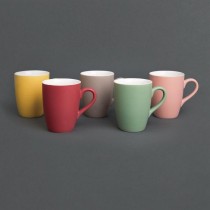 Taza mug Olympia porcelana amarillo pastel mate 320ml. Paquete de 6 ud. CS040 - Pepebar Taza mug Olympia porcelana amarillo pastel mate 320ml. Paquete de 6 ud. CS040 - Catálogo Vajilla Olympia Blue