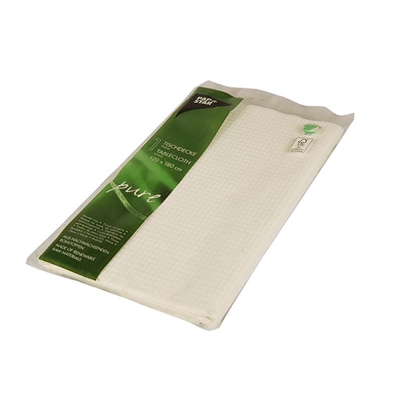 Comprar Manteles, plegado biodegradable gama Pure 120 cm x 180 cm blanco en Pepebar