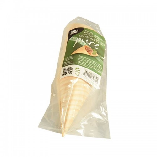 Comprar 50 Cono de madera biodegradable gama Pure Ø 6,5 cm · 12,5 cm en Pepebar