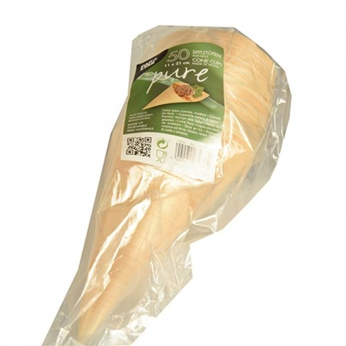 Comprar 50 Cono de madera biodegradable gama Pure Ø 11 cm · 21 cm en Pepebar