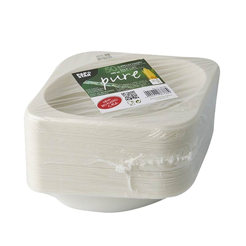 50 Soperas, C-PLA biodegradable gama Pure 500 ml 4 cm x 23 cm x 18 cm blanco con asa Comprar 50 Soperas, C-PLA biodegradable gama Pure 500 ml 4 cm x 23 cm x 18 cm blanco con asa en Pepebar