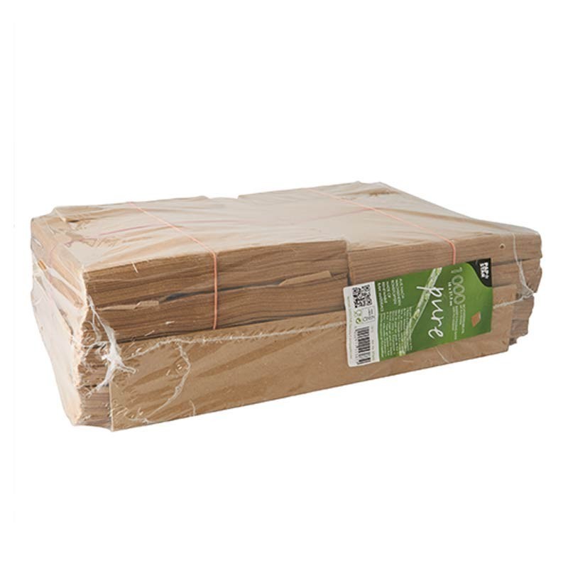 Comprar 1000 Bolsas de pan plegables, con ventana de PLA biodegradable gama Pure 18 cm x 21,5 cm marrón en Pepebar