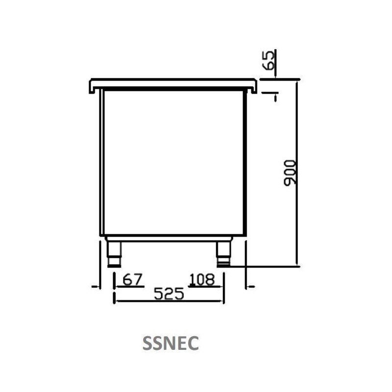 Comprar Mesa caliente acero inoxidable Infrico distintos anchos SSNEC en Pepebar